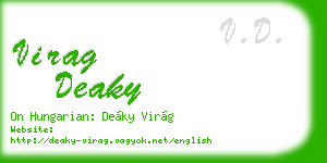 virag deaky business card