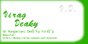 virag deaky business card